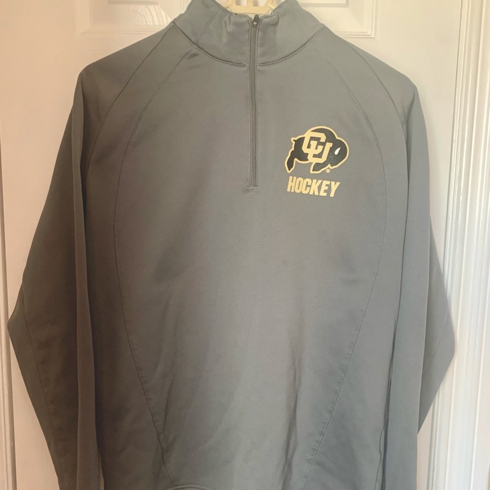 Colorado University Buffaloes Hockey SportTek Quarter Zip Mens Small